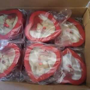Bundle 10 Mini Plush Bear Pin w Red Heart Gift Box Valentine's Day New ♥️